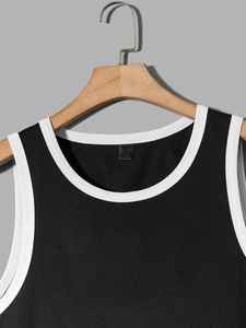 Men's New Design Breathable Sleeveless Workout <b>Tank</b> <b>Top</b> Custom Gym Printing Casual Style <b>Knitted</b> Fitness Shirt Wholesale Price - Product Image 3