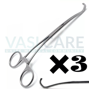 Pinzas vasculares pediátricas Cooley, pinzas de graduación de 6,5 ", juego de 3 uds., instrumentos quirúrgicos de Vaslcare - Product Image 1