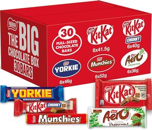 Nestlé The Big Chocolate <b>Box</b>, 30 x Chocolate Bars – KitKat, KitKat Chunky, Yorkie, Aero, Munchies – Sharing Gift, 1.3kg - Product Image 6