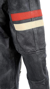 Veste en cuir délavé sur mesure pour moto Veste de sport de style vintage Veste de moto de taille personnalisée pour l'hiver au design personnalisé - Product Image 4