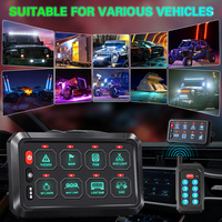 Panel de Interruptores LED Inalámbrico Personalizado de 12V 24V con Control Remoto RGB Multifunción de 8 Canales con Caja de Control de Circuitos
