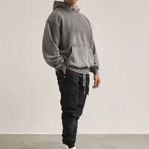 Custom Heavyweight 420 Gsm Hoodie No String Custom Men Distressed Oversized Blank Vintage Acid Washed Hoodie Unisex - Product Image 6