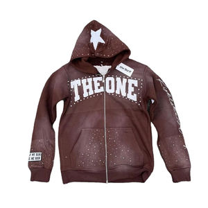 Sudadera con Capucha para Hombre, Estilo Urbano, Invierno, Bordada, Lavado Ácido, Vintage, Logotipo Personalizado, Talla Grande, Lavado a la Piedra, Decolorada por el Sol, Desgastada - Product Image 3