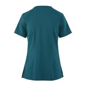 Comfortable 100% Polyester Wholesale Women's Scrub Tops with <b>Pockets</b> Unisex Nursing Uniform - Product Image 3