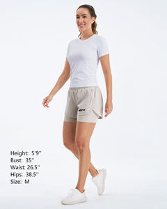 Shorts mini pour femmes en gros – Nouveauté été, coupe ample, taille élastique, style Y2K, maille respirante, séchage rapide, pour le sport et la gym - Product Image 4