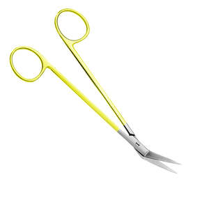 Ciseaux de tissu de poignée de couleur d'or Ciseaux dentelés de Locklin Ciseaux de laboratoire de suture de dissection de tissu dentaire par des Instruments de Surgiright - Product Image 2