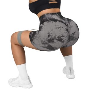 Shorts de sport flexibles à taille haute, yoga, mélange de spandex et de nylon, pour femmes, séchage rapide, extensible, entraînement - Product Image 2