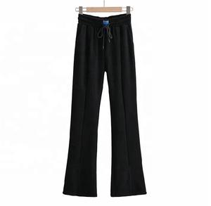 กางเกงวอร์มมีเชือกรูดสำหรับผู้หญิงกางเกงสเวตเตอร์กลางแจ้งลายทางทรงหลวมโอเวอร์ไซส์ทำจากผ้าฝ้าย - Product Image 2