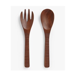 Service à salade en bois émaillé poli, Offre Spéciale, service à salade en bois de mangue avec cuillère de service, serveurs assortis - Product Image 2