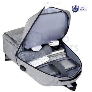 Sac pour ordinateur portable unisexe de couleur grise, multi-poches, imperméable, de haute qualité, léger, prix raisonnable, confortable, respirant - Product Image 5