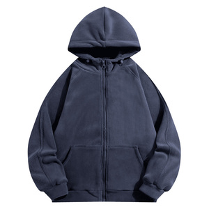 Wholesale Custom <b>Sherpa</b> Fleece Zip Up <b>Hoodie</b> Unisex Heavyweight Winter Warm OEM ODM Full Zipper <b>Hoodie</b> - Product Image 5