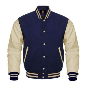 เสื้อแจ็คเก็ตเบสบอลแบบ Letterman คุณภาพสูง ทรงบอมเบอร์  แบบเรียบง่าย สไตล์ High Street  ไซส์ใหญ่พิเศษ สำหรับผู้ชาย  แบบวิทยาลัย - Product Image 2