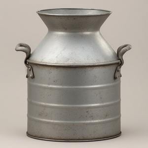 กระป๋องนมชุบสังกะสีด้วยมือสไตล์โบราณมีผิวแบบชนบทเหมาะสำหรับห้องครัวกลางแจ้งสวนคาเฟ่และบ้านไร่ - Product Image 3