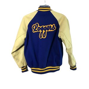 Vente en gros de veste universitaire d'hiver vintage avec écusson brodé personnalisé veste de baseball universitaire avec manches en cuir PU de haute qualité - Product Image 6