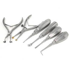 Kit d'instruments chirurgicaux professionnels réglables en acier inoxydable de 6 pièces pour l'extraction de couronnes dentaires : forceps, écarteurs, séparateurs et élévateurs - Product Image 5