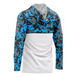 Nueva llegada de buena calidad 100% poliéster Spandex ropa deportiva ropa de pesca camisas con capucha manga larga UPF 50 + camisas de protección solar - Product Image 3