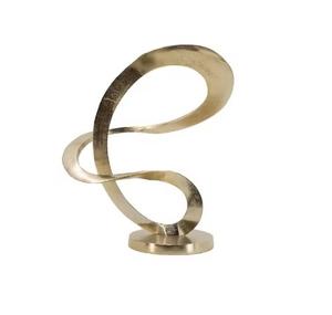 งานประติมากรรมโลหะชุบเงินบนฐานหินอ่อนแกะสลักด้วยมือสไตล์โมเดิร์นสุดหรู สำหรับตกแต่งโต๊ะทำงานในโรงแรม สำนักงาน หรือใช้เป็นของตกแต่งบนโต๊ะสำหรับการเดินทาง - Product Image 3