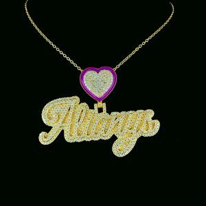 Pendentif Hip Hop de haute qualité unisexe, chaîne cubaine chrétienne, argent sterling 925 plaqué or 10 carats, moissanite VVS, fermoir personnalisé avec lettre - Product Image 1