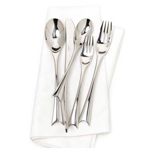Más vendidos DISEÑO DE Portugal Acero inoxidable Plata Mate pulido mango largo cuchara para servir y tenedor juego de cubiertos - Product Image 3