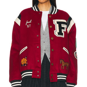 Veste universitaire unisexe avec logo brodé personnalisé, nom de l'équipe, numéro, vêtements d'extérieur rétro, broderie personnalisée, vêtements d'équipe scolaire - Product Image 1