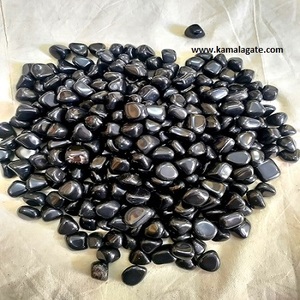 Vente en gros d'agate noire polie pierre de guérison en cristal semi-précieux pour la décoration d'intérieur - Product Image 2