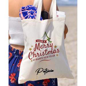 Bolsa de Regalo Navideña con Diseño de Feliz Navidad y Feliz Año Nuevo - Product Image 3