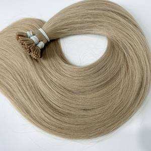 VENTA AL POR MAYOR CABELLO RUSO RIZADO NEGRO NATURAL K U I V PUNTA PLANA QUERATINA COLORES DE CALIDAD PREMIUM TONOS EXTENSIONES DE CABELLO HUMANO ESLAVICO - Product Image 4