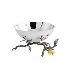 Cuenco para servir de Granada plateada y dorada de alta calidad, cuenco para servir de Metal, cuenco decorativo de Metal para centro de mesa de boda - Product Image 4