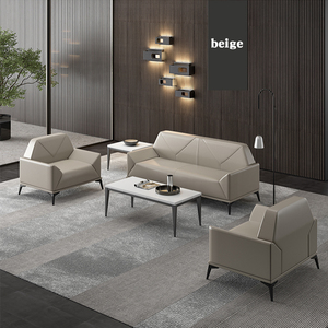 Sofá Modular de Cuero Minimalista Moderno de Tres Plazas para Oficina, Recepción, Apartamento, Sala de Estar, Oficina en Casa, Comedor, Hospital - Product Image 5
