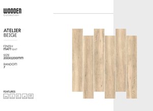 Azulejos de tablón de madera de 200x1200mm de la mejor calidad, azulejos de suelo de pared vitrificados de porcelana esmaltada, azulejos de porcelana pulida de 8mm de espesor - Product Image 5