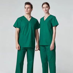 Ensemble de gommages à col en V pour femmes, extensible dans les quatre sens, uniforme, médecin, infirmière, vétérinaire dentaire, personnalisable, vente en gros OEM - Product Image 5