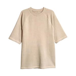 Camiseta de algodón orgánico 100% de gran tamaño para hombre, camiseta gruesa de 240 gramos con patrón sólido con técnicas bordadas, camiseta de Jersey a granel - Product Image 3