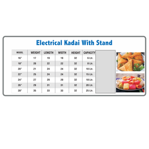 Kadai eléctrico de acero inoxidable con soporte, sartén duradera para una cocina eficiente en cocinas comerciales - Product Image 2