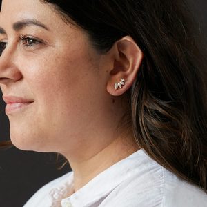 Pendientes de Diamante Moissanite Vintage de 1 Quilate, Chapados en Oro Amarillo de 14K, Oro Blanco y Oro Rosa - Product Image 3