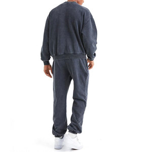 Fourniture directe d'usine sweat-shirt délavé à l'acide pour hommes de bonne qualité motif imprimé toutes tailles sweats de base - Product Image 2