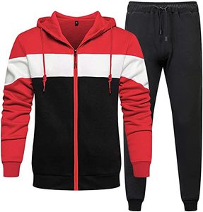 Personnalisable deux pièces Gym Wear Fitness ensemble d'entraînement dernière conception fermeture éclair décontracté respirant survêtement XXL imprimé Logo pas cher - Product Image 1