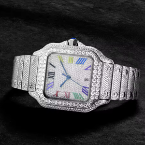 Reloj Mecánico para Hombre con Moissanita VVS, Estilo Hip Hop, con Incrustaciones de Diamantes, Marca de Lujo, Pasa el Test de Diamantes - Product Image 1