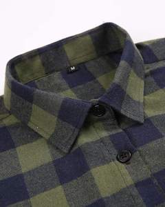 เสื้อเชิ้ตผ้าสักหลาดลายสก็อต คอปกผ้าลูกฟูก ซับในเงียบ ผ้าฝ้าย 100% ทรงหลวม น้ำหนักมาก ผ้าถัก สำหรับใส่กลางแจ้ง - Product Image 6