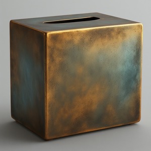 Caja de pañuelos decorativa de metal multifuncional moderna, construcción duradera hecha a mano que ofrece una operación simple y conveniente, suave - Product Image 3