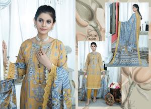 คุณภาพสูงปากีสถาน shalwar kameez คุณภาพส่งออก shalwar kameez ผู้หญิงปากีสถานผ้าฝ้าย/สนามหญ้าปักชุด - Product Image 2