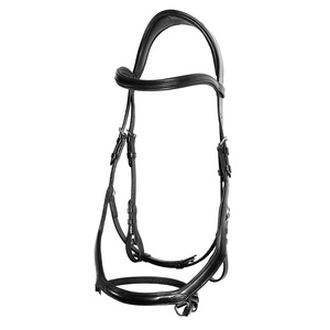 Bride en or personnalisable pour chevaux de course anglais en cuir souple rond cousu d'Inde avec logo personnalisé - Product Image 4