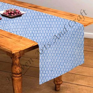 Meilleur prix 100% chemins de table en pur coton bloc de main traditionnel imprimé tissu floral vente à durée limitée pour les événements de mariage à la maison - Product Image 5