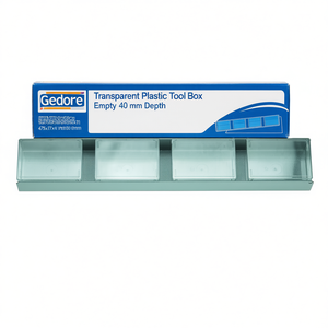 Boîte à outils en plastique transparent Gedore 475x77x40 mm vide, profondeur 40 mm - Product Image 2