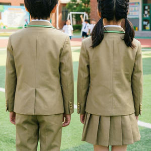Conjunto de Uniforme Escolar Estilo Británico, Blazer Azul Rey Clásico con Diseño de 3 Piezas, Apto para Jardín de Niños y Escuela Primaria - Product Image 2