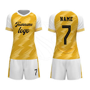 Nouvelle combinaison de football pour femmes, chemises et hauts Vêtements de sport respirants de haute qualité Logo personnalisé Impression du nom Ensemble de prix de gros - Product Image 3