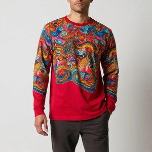 OEM 100% Cotton Polyester Tee Shirt High Quality Printed Summer <b>TShirt</b> Men Streetwear Crew Neck Sublimation T Shirt Men - Product Image 2