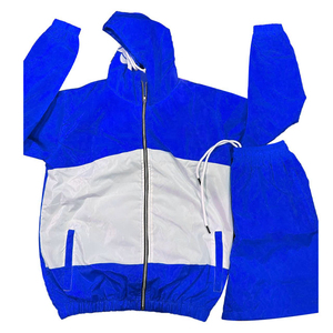 Ensemble deux pièces automne de luxe personnalisé pour hommes grande taille coupe-vent imprimé respirant et short tenue de t-shirt personnalisable - Product Image 3