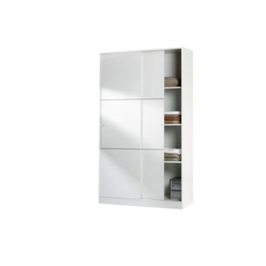 KIT Armadio 2 Ante Scorrevoli 120x50x200 cm Bianco Lucido - Product Image 1