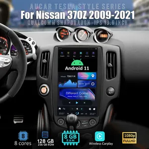 AuCar 13.6" Android 11 Car Radio Tesla Screen GPS Navigation Car Audio For Nissan 370Z 2009-2021 Car Multimedia Stereo Player