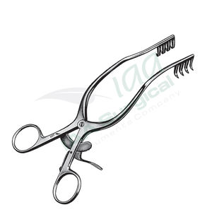 Rétracteurs auto-serrants Anderson Adson 4x4 à 4 griffes, 19 cm, en acier inoxydable allemand de haute qualité, les plus vendus à prix abordable - Product Image 4